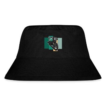Bobber // Custom // Motorrad - Stanley/Stella recycelter Bucket Hat - Schwarz - Vorne