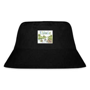 Fuldaufer: Fluss-Abenteuer ! - Stanley/Stella recycelter Bucket Hat - Schwarz - Vorne
