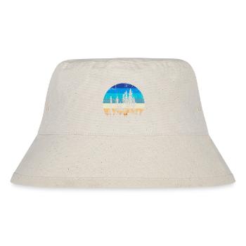 Sunset Forest Silhouette Print - Stanley/Stella Recycled Bucket Hat - natural - Front