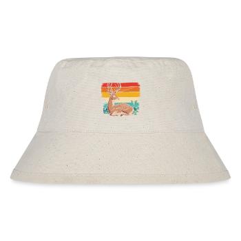 Reh im Retro Stil - Stanley/Stella recycelter Bucket Hat - Naturweiß - Vorne
