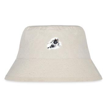 Astronaut Ski Skifahren - Stanley/Stella recycelter Bucket Hat - Naturweiß - Vorne