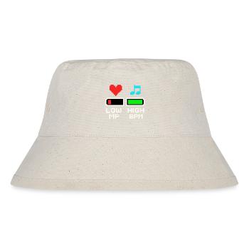 NIEDRIGE MP HOHE BPM Pixel Art Gaming Musik - Stanley/Stella recycelter Bucket Hat - Naturweiß - Vorne
