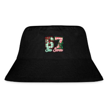 Festive 67 Gingham Bows - Stanley/Stella Recycled Bucket Hat - black - Front