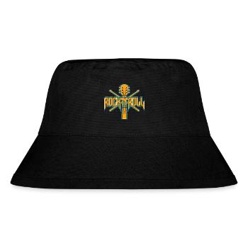 RockNRoll Guitar and Drumsticks Emblem - Stanley/Stella Recycled Bucket Hat - black - Front
