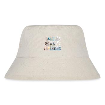 World Traveler Collage: Can't Hold Me - Stanley/Stella Recycled Bucket Hat - natural - Front