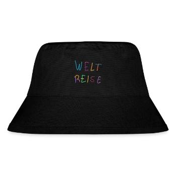 Weltreise Knetbuchstaben Farbenspiel - Stanley/Stella recycelter Bucket Hat - Schwarz - Vorne