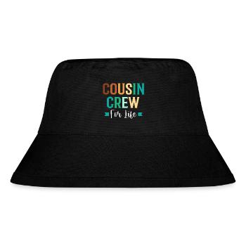 Cousin Crew - Stanley/Stella recycelter Bucket Hat - Schwarz - Vorne