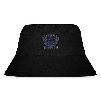 Gym Junkies I Like My Tools Calisthenics Fitness - Stanley/Stella recycelter Bucket Hat - Schwarz - Vorne
