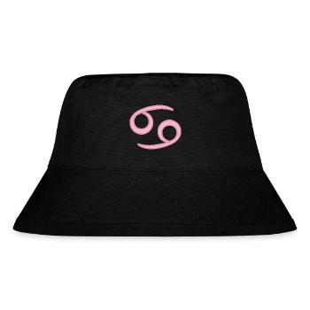 Cancer Zodiac Sign Symbol Pastel Pink - Stanley/Stella Recycled Bucket Hat - black - Front