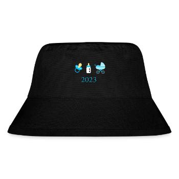 Modèle Naissance Garçon Bébé 2023 Personnalisable - Bob recyclé Stanley/Stella - noir - Devant