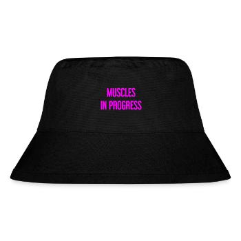 Muscles in Progress - Stanley/Stella Recycled Bucket Hat - black - Front