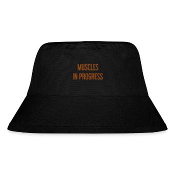 Muscles in Progress - Stanley/Stella Recycled Bucket Hat - black - Front