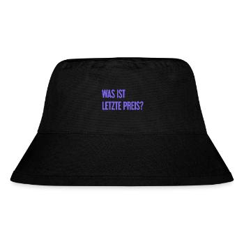 Was ist letzte Preis? - Stanley/Stella recycelter Bucket Hat - Schwarz - Vorne