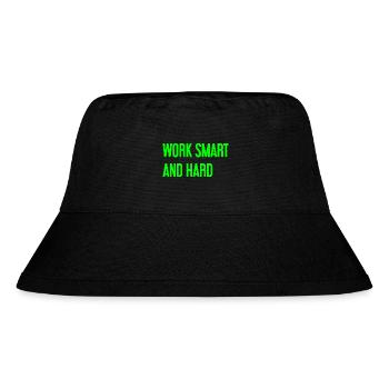 Work Smart and Hard – Success motto for doers - Stanley/Stella Recycled Bucket Hat - black - Front