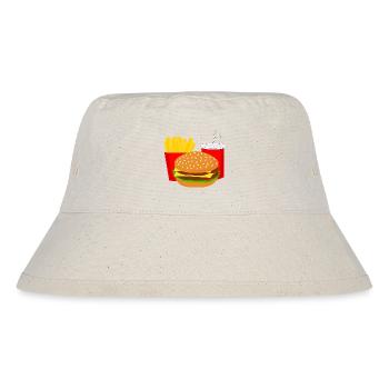 Burger Menu Fast Food Cola Gift Gift Idea - Stanley/Stella Recycled Bucket Hat - natural - Front