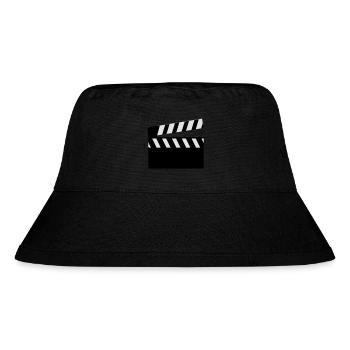 film_klappe_f2 - Stanley/Stella recycelter Bucket Hat - Schwarz - Vorne