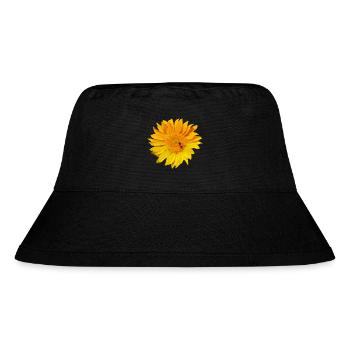 sonnenblume Biene - Stanley/Stella recycelter Bucket Hat - Schwarz - Vorne