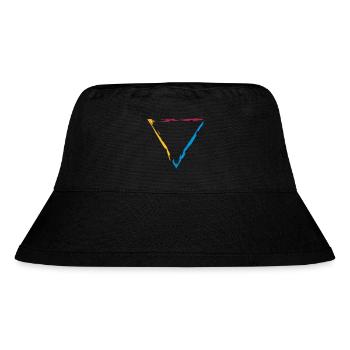 buntes dreieck rahmen umrandung dekorativ cool des - Stanley/Stella recycelter Bucket Hat - Schwarz - Vorne