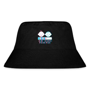 BABY LOADING BITTE WARTEN - Stanley/Stella recycelter Bucket Hat - Schwarz - Vorne