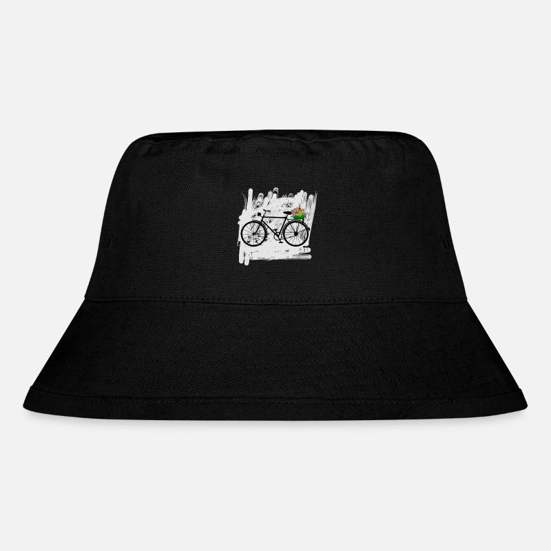 fahrrad blumen radfahrer - Stanley/Stella recycelter Bucket Hat - Schwarz