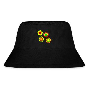 des années 70 motif de fleur - Bob recyclé Stanley/Stella - noir - Devant