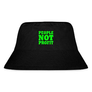 People not profit - Stanley/Stella recycelter Bucket Hat - Schwarz - Vorne
