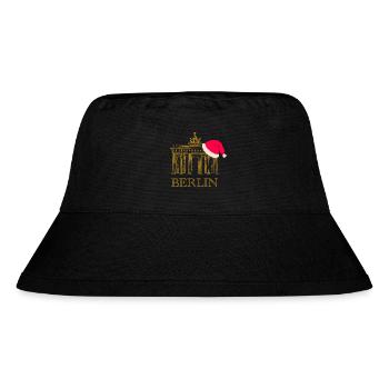 Berlin weihnachtliches Brandenburger Tor - Stanley/Stella recycelter Bucket Hat - Schwarz - Vorne