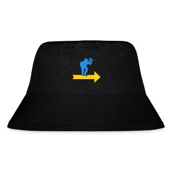 Paintball Gotcha Paintball Player Marker - Stanley/Stella Recycled Bucket Hat - black - Front