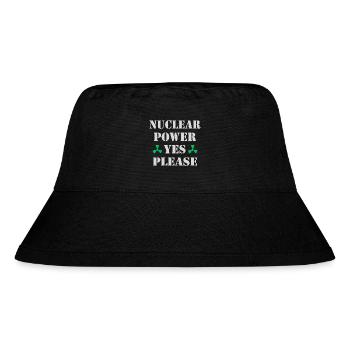 Atomkraft, Ja bitte, Kernenergie - Stanley/Stella recycelter Bucket Hat - Schwarz - Vorne