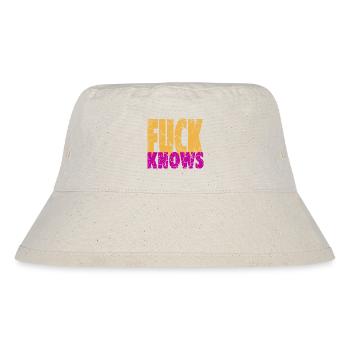 Fuck Knows Distressed - Stanley/Stella Recycled Bucket Hat - natural - Front