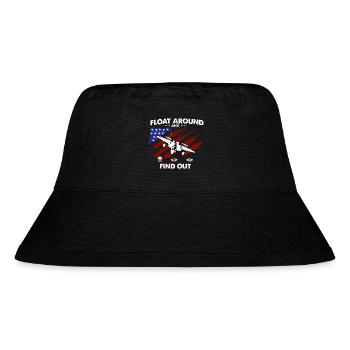 Schweben Sie herum und finden Sie heraus Chinesischer Spionageballon & - Stanley/Stella recycelter Bucket Hat - Schwarz - Vorne