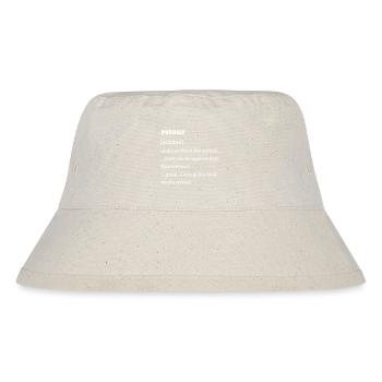Retour Erklärung - bayrisch - Stanley/Stella recycelter Bucket Hat - Naturweiß - Vorne