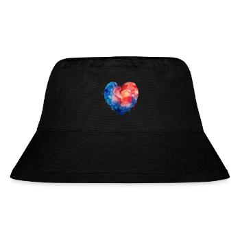 Cœur Bleu-Rouge - Bob recyclé Stanley/Stella - noir - Devant