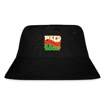 Cannabis Marijuana Weed Smoking - Stanley/Stella Recycled Bucket Hat - black - Front