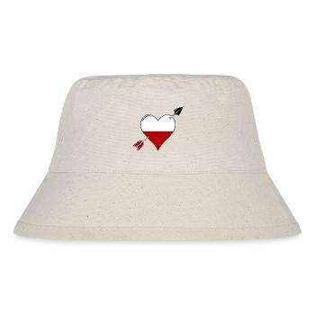 Poland flag heart in love - Stanley/Stella Recycled Bucket Hat - natural - Front