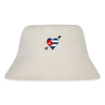 Cuba flag heart in love - Stanley/Stella Recycled Bucket Hat - natural - Front