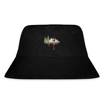 Podenco - Podenko Shirtsmotiv - Stanley/Stella recycelter Bucket Hat - Schwarz - Vorne