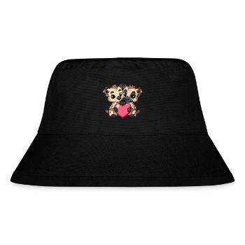 Hyäne Paar Liebe Couple Verliebt - Stanley/Stella recycelter Bucket Hat - Schwarz - Vorne