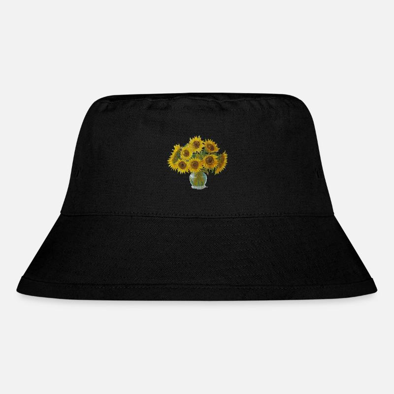 Sonnenblumen im Stil von Vincent van Gogh - Stanley/Stella recycelter Bucket Hat - Schwarz