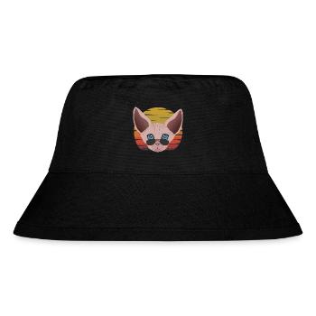 sphinx cat sunset - Stanley/Stella Recycled Bucket Hat - black - Front