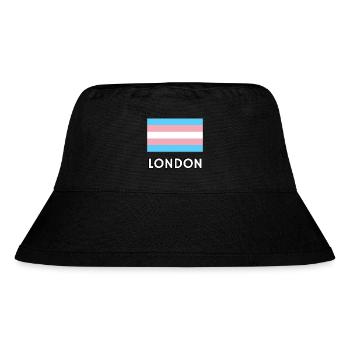 Trans Pride Flagge London - Stanley/Stella recycelter Bucket Hat - Schwarz - Vorne