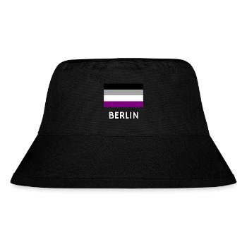 Asexualität Pride Flagge Berlin - Stanley/Stella recycelter Bucket Hat - Schwarz - Vorne
