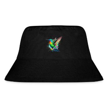 Kolibri - Stanley/Stella recycelter Bucket Hat - Schwarz - Vorne