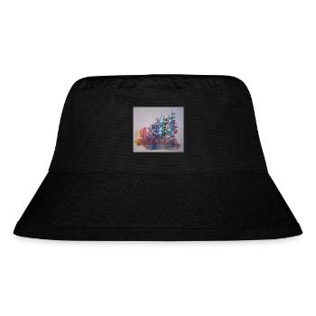 Wald - Stanley/Stella recycelter Bucket Hat - Schwarz - Vorne