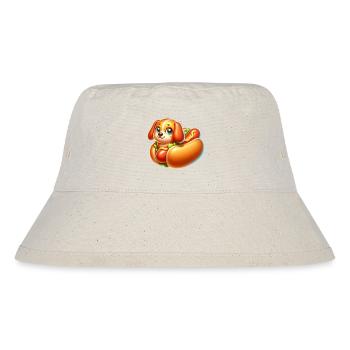 Hot Dog Hund - Stanley/Stella recycelter Bucket Hat - Naturweiß - Vorne