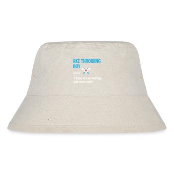 Axt Werfen Junge Definition Ziel Beilwerfer - Stanley/Stella recycelter Bucket Hat - Naturweiß - Vorne