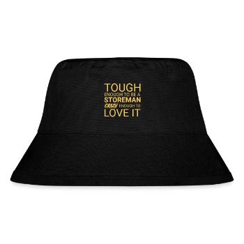 Storeman Crazy - Stanley/Stella recycelter Bucket Hat - Schwarz - Vorne