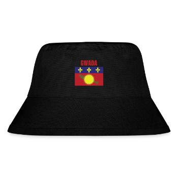 GWADA Guadeloupe flag t-shirt - Stanley/Stella Recycled Bucket Hat - black - Front