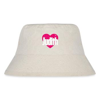I Love Judith Pinkes Herz Ich liebe Judith - Stanley/Stella recycelter Bucket Hat - Naturweiß - Vorne