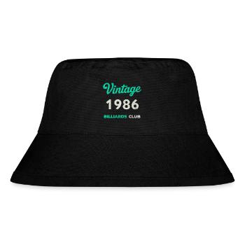 Vintage 1986 – Billiards Club Retro Geburtsjahr - Stanley/Stella recycelter Bucket Hat - Schwarz - Vorne